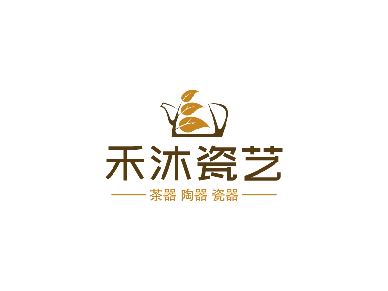 禾沐瓷藝LOGO設(shè)計